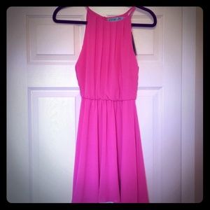 NWT bright pink halter dress